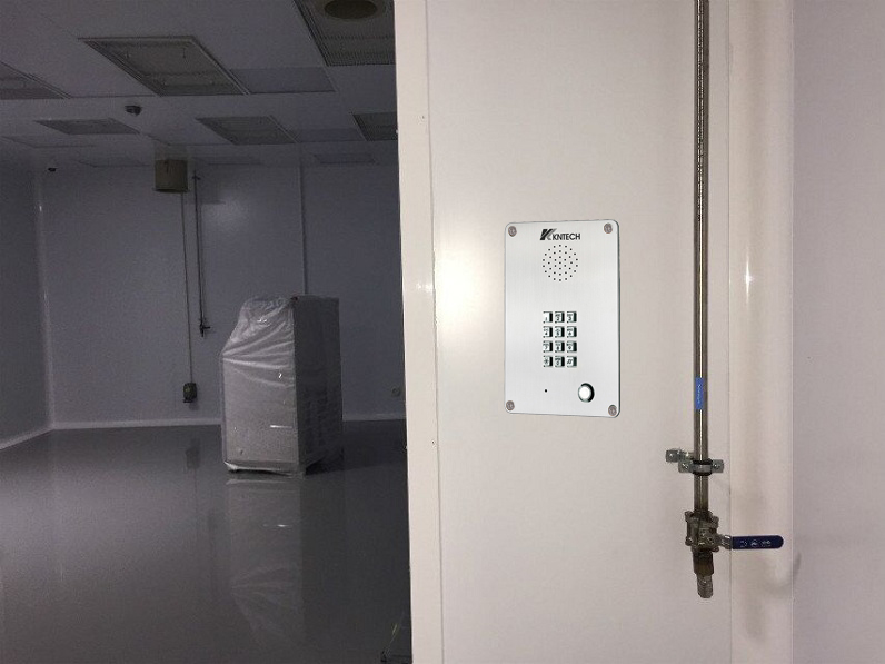 stainless steel intercom in the clean room